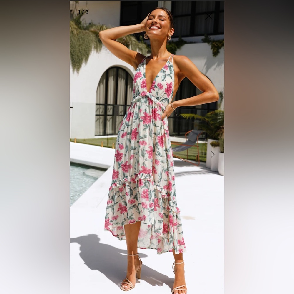 Hello Molly - NEW EXPECTATIONS MIDI DRESS FLORAL. Size US medium, AU 10